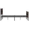 Cadre de lit en métal sans matelas chêne marron 200x200 cm 