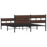 Cadre de lit en métal sans matelas chêne marron 200x200 cm 