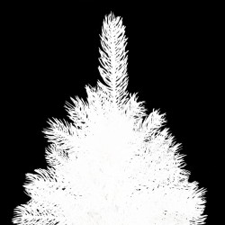 Arbre de Noël artificiel pré-éclairé et boules blanc 240 cm 