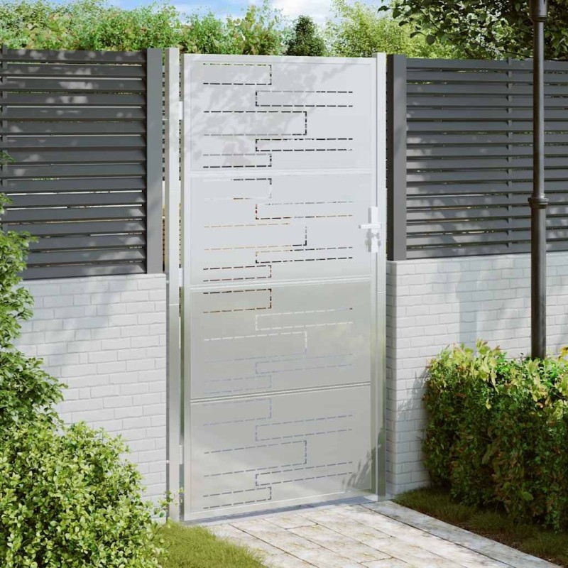 Portail de jardin 100x200 cm acier inoxydable Portail de jardin 100x200 cm acier inoxydable