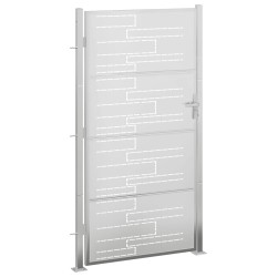Portail de jardin 100x200 cm acier inoxydable 