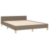 Cadre de lit sans matelas taupe 140x200 cm tissu 