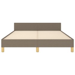 Cadre de lit sans matelas taupe 140x200 cm tissu 