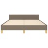 Cadre de lit sans matelas taupe 140x200 cm tissu 
