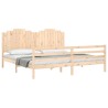 Cadre de lit sans matelas 200x200 cm bois massif 