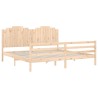Cadre de lit sans matelas 200x200 cm bois massif 