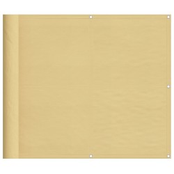Écran de balcon sable 90x1000 cm 100% polyester oxford 