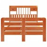 Lit bibliothèque sans matelas cire marron 120x190cm pin massif 