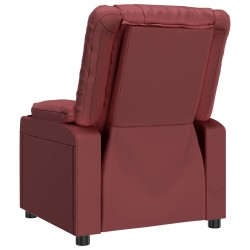 Fauteuil inclinable électrique Rouge bordeaux Similicuir 