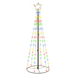 Arbre de Noël cône 108 LED Colorées 70x180 cm 