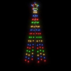 Arbre de Noël cône 108 LED Colorées 70x180 cm 
