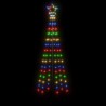 Arbre de Noël cône 108 LED Colorées 70x180 cm 