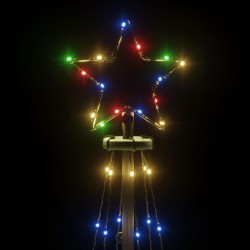 Arbre de Noël cône 108 LED Colorées 70x180 cm 
