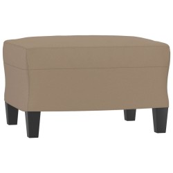 Fauteuil avec repose-pied Cappuccino 60 cm Similicuir 