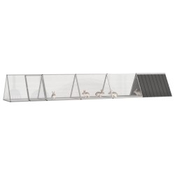 Clapier Anthracite 504,5x80,5x71 cm Acier galvanisé 