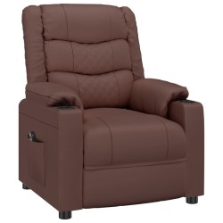 Fauteuil inclinable électrique Marron Similicuir 