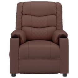 Fauteuil inclinable électrique Marron Similicuir 