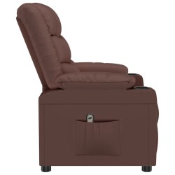 Fauteuil inclinable électrique Marron Similicuir 