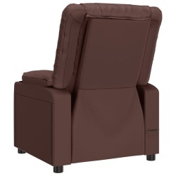 Fauteuil inclinable électrique Marron Similicuir 