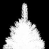 Arbre de Noël artificiel pré-éclairé et boules blanc 240 cm 