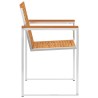 Chaises de jardin avec coussins lot de 2 Acacia solide et acier 