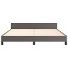 Cadre de lit sans matelas gris 160x200 cm similicuir 
