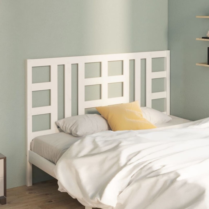 Tête de lit Blanc 166x4x100 cm Bois massif de pin Tête de lit Blanc 166x4x100 cm Bois massif de pin