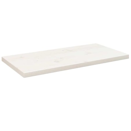Dessus de table blanc 80x40x2,5 cm bois de pin massif 