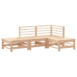 Salon de jardin 4 pcs bois massif de pin 