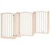 Barrière pour chien porte pliable 12 panneaux bois de peuplier 
