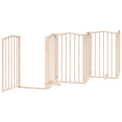 Barrière pour chien porte pliable 12 panneaux bois de peuplier 