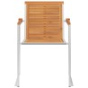 Chaises de jardin avec coussins lot de 2 Acacia solide et acier 