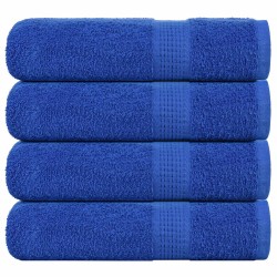 Serviettes de douche 4 pcs bleu 70x140 cm 360 g/m² 100% coton 