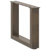 Pieds de table basse en U 2 pièces Acier naturel 30 x (30-31) cm Acier 