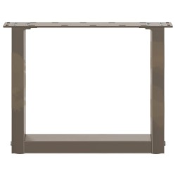 Pieds de table basse en U 2 pièces Acier naturel 30 x (30-31) cm Acier 