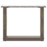 Pieds de table basse en U 2 pièces Acier naturel 30 x (30-31) cm Acier 