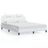 Cadre de lit avec LED sans matelas blanc 160x200 cm 