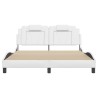 Cadre de lit avec LED sans matelas blanc 160x200 cm 