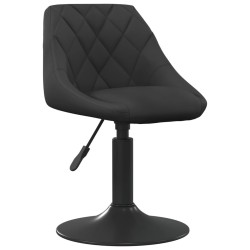 Chaises pivotantes à manger lot de 4 noir velours 