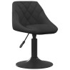 Chaises pivotantes à manger lot de 4 noir velours 