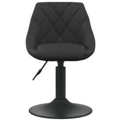 Chaises pivotantes à manger lot de 4 noir velours 