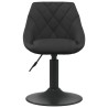 Chaises pivotantes à manger lot de 4 noir velours 