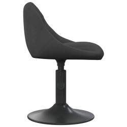 Chaises pivotantes à manger lot de 4 noir velours 