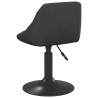 Chaises pivotantes à manger lot de 4 noir velours 