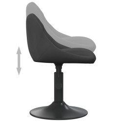 Chaises pivotantes à manger lot de 4 noir velours 