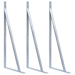 Supports pour poteau de clôture 3 pcs Acier galvanisé 