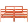Cadre de lit sans matelas cire marron 160x200cm bois pin massif 