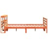 Cadre de lit sans matelas cire marron 160x200cm bois pin massif 
