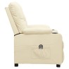 Fauteuil inclinable électrique Crème Similicuir 