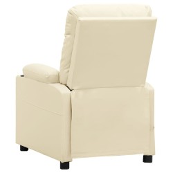 Fauteuil inclinable électrique Crème Similicuir 